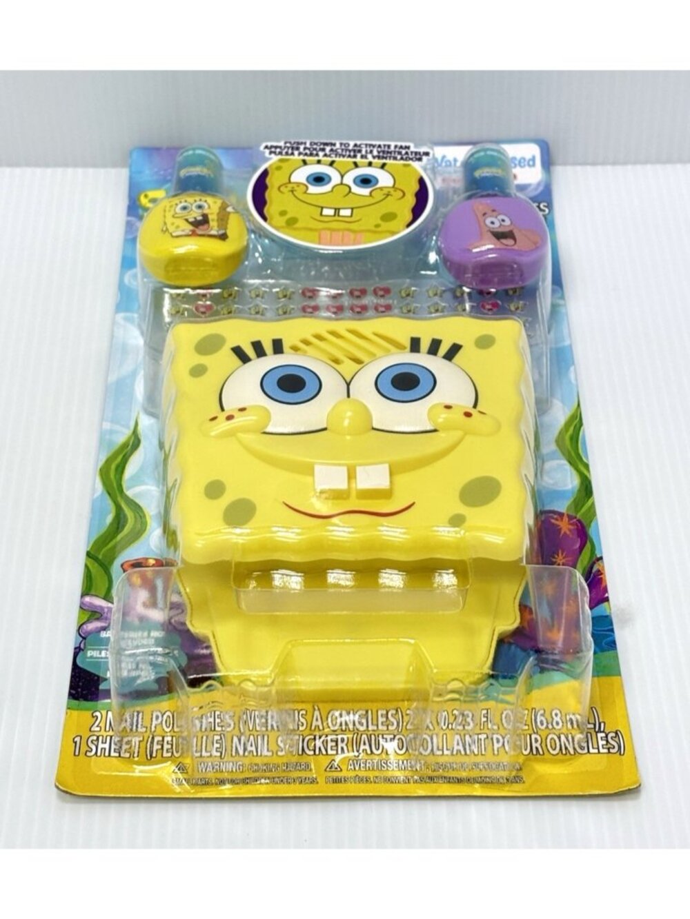 SpongeBob SquarePants Kids Nail Polish Set Battery Operated Nail Dryer Nail Deco